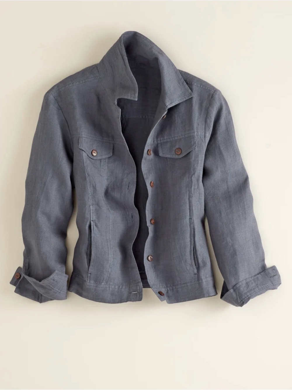 Petalura Arles European Linen Cropped Jacket Size M